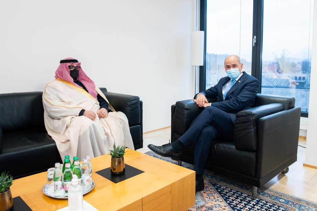 Saudi Arabia’s minister of economy and planning meets Slovenian prime minister